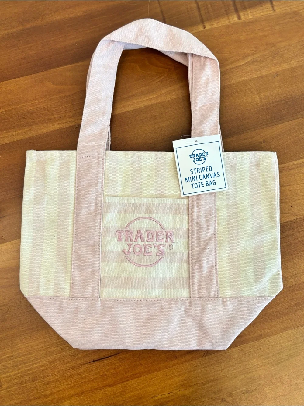 Pastel Stripe Mini Canvas Tote - Pink, Peach, Mint, Blue